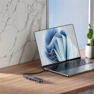 HUB USB-C Przejściówka ADAPTER 8w1 HDMI Gigabit Ethernet Macbook Pro Air M4 2