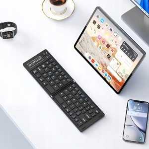 Składana Mini Klawiatura Bezprzewodowa Bluetooth do Tabletu Telefonu USB-C 3