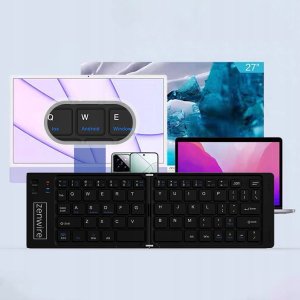 Składana Mini Klawiatura Bezprzewodowa Bluetooth do Tabletu Telefonu USB-C 4