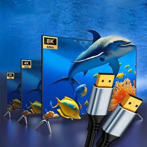 Kabel DisplayPort 1.4 Przewód Adapter do Display Port Monitora 2K 4K 8K 2m 4