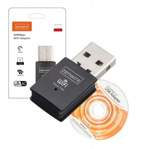 Karta Sieciowa Adapter Antena Zewnętrzna WiFi USB 600MB 5Ghz do Komputera 1