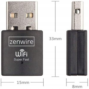 Karta Sieciowa Adapter Antena Zewnętrzna WiFi USB 600MB 5Ghz do Komputera 3