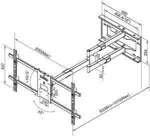 Multibrackets MB-6539 TV Wall-Mount Bracket for TVs up to 75" / 40kg 13