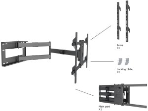 Multibrackets MB-6539 TV Wall-Mount Bracket for TVs up to 75" / 40kg 6