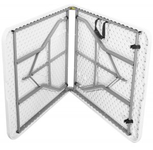 Stół składany cateringowy 180x74 cm stolik ogrodowy turystyczny walizka biały UNIWERSALNY 18