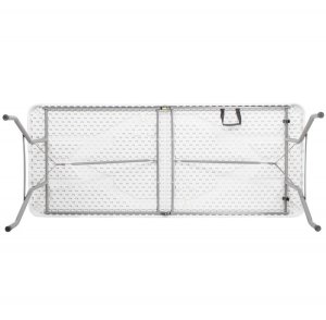 Stół składany cateringowy 180x74 cm stolik ogrodowy turystyczny walizka biały UNIWERSALNY 9