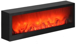 Lampa stołowa Springos Lampa kominek na baterie, USB LED 60x10x19,5 cm oświetlenie dekoracyjne, czarne UNIWERSALNY 6