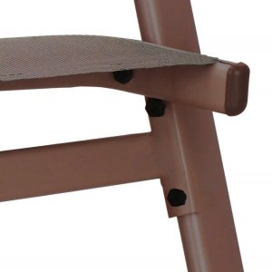 Krzesło ogrodowe, metalowe na balkon, taras brązowe UNIWERSALNY 14