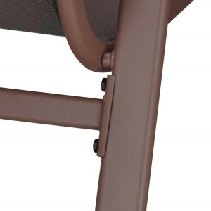 Krzesło ogrodowe, metalowe na balkon, taras brązowe UNIWERSALNY 16