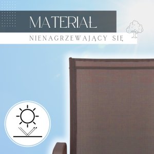 Krzesło ogrodowe, metalowe na balkon, taras brązowe UNIWERSALNY 4