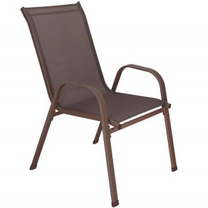 Krzesło ogrodowe, metalowe na balkon, taras brązowe UNIWERSALNY 8