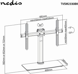 Nedis Universal LCD / LED / "32 - 65'' TV Holder (45kg max) Black 6