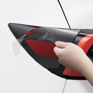 Spigen Tesla Protective Film and Wrap Set for Charge Port (EU), carbon - Tesla Model Y/3 5