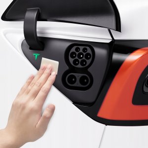 Spigen Tesla Protective Film and Wrap Set for Charge Port (EU), carbon - Tesla Model Y/3 7