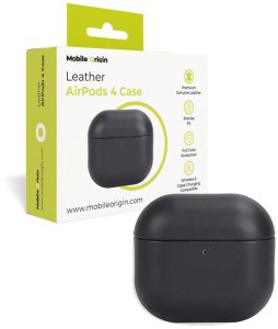 Mobile Origin Mobile Origin Leather Case, black - AirPods 4 3