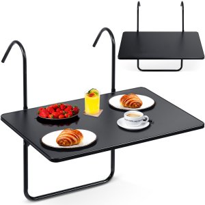 Wytrzymały stolik balkonowy 60x43cm składany Sofotel SO-982 czarny 1