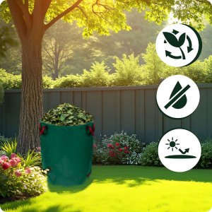 Plonos Kosz ogrodowy na liście 272 l PL-524 zielony 3