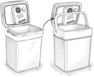 Lodówka turystyczna Berdsen Icemax 29 litry tryb ECO - ciemnoszara 8