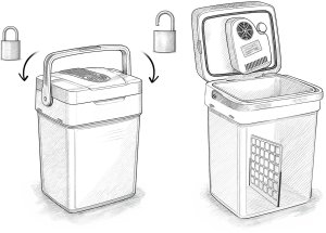 Lodówka turystyczna Berdsen Icemax 29 litry tryb ECO - ciemnoszara 9
