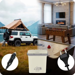 Lodówka turystyczna Berdsen Icemax 26 litry tryb ECO - kremowa 11