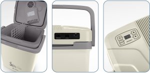 Lodówka turystyczna Berdsen Icemax 26 litry tryb ECO - kremowa 4