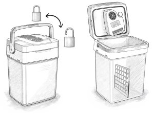 Lodówka turystyczna Berdsen Icemax 26 litry tryb ECO - czarna 5