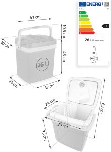 Lodówka turystyczna Berdsen Icemax 26 litry tryb ECO - czarna 7