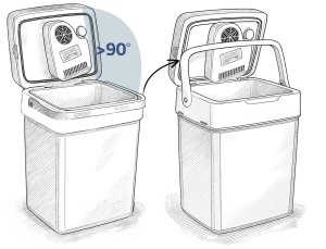 Lodówka turystyczna Berdsen Lodówka turystyczna Berdsen Icemax 26 litry tryb ECO - niebieska 5