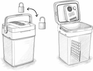 Lodówka turystyczna Berdsen Icemax 26 litry tryb ECO - niebieska 7