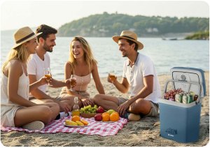 Lodówka turystyczna Berdsen Icemax 26 litry tryb ECO - niebieska 10