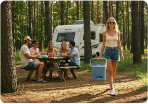 Lodówka turystyczna Berdsen Icemax 26 litry tryb ECO - niebieska 11