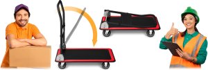 Humberg Wózek transportowy platformowy HM-505 czarno-czerwony 10