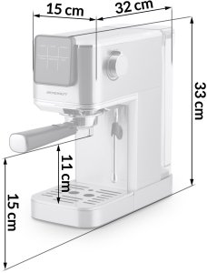 Ekspres do kawy kolbowy 20 bar Berdsen BD-770 srebrny 4
