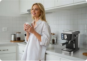 Ekspres do kawy kolbowy 20 bar Berdsen BD-772 czarny 12