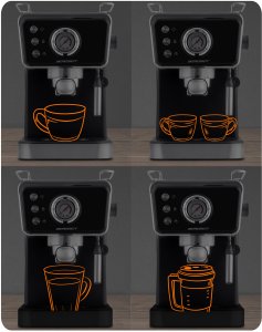 Ekspres do kawy kolbowy 20 bar Berdsen BD-772 czarny 16