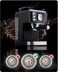 Ekspres do kawy kolbowy 20 bar Berdsen BD-772 czarny 2