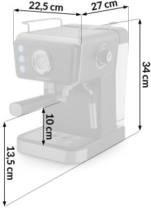 Ekspres do kawy kolbowy 20 bar Berdsen BD-772 czarny 3