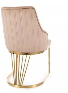 Krzesło tapicerowane ALURE VELVET beżowe SIGNAL 2