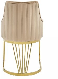 Krzesło tapicerowane ALURE VELVET beżowe SIGNAL 4