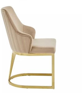 Krzesło tapicerowane ALURE VELVET beżowe SIGNAL 5