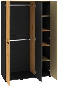 Szafa młodzieżowa COLT 01 3D dąb złoty craft/czarna ML MEBLE 2