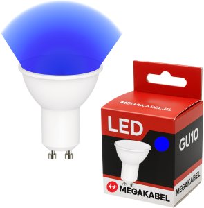 Żarówka GU10 LED NIEBIESKA BARWA 220V 3W 350lm 38 CY-29 BLU MEGAKABEL 1