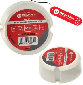 Zasilacz LED do puszki 70mm 60W 230V ZY-60-CE MK MEGAKABEL 1