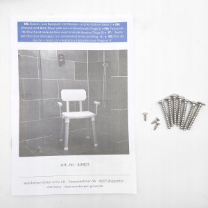 Weinberger Dusch- und Badestuhl Rücken u. Armlehne Gratia 6