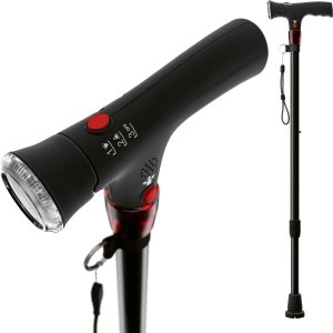 Weinberger Geh- und Wanderstock mit Licht und Panikalarm 1