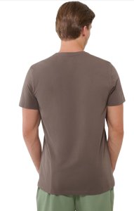 Koszulka męska 4F M1974 ciemny brązowy t-shirt na co dzień r 3XL 2