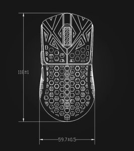 Mysz Glorious Vancer X Arbiter Studio Akitsu Carbon Fiber Gaming Maus, wireless - czarny 6