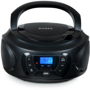 Bigben CD62NUSBBT - przenośny odtwarzacz CD/MP3, USB z radiem FM i Bluetooth, czarny 1