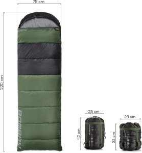Śpiwór Meteor Bombay L oliwkowy/czarny Uniwersalny 11