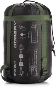 Śpiwór Meteor Bombay L oliwkowy/czarny Uniwersalny 8